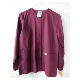 APPEARS NEW - Scrub Zone Wine Medical Jacket (Size Small)