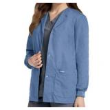APPEARS NEW - Landau Women s Snap Front Warm-up Scrub Jacket (Size Medium)