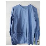 APPEARS NEW - Landau Women s Snap Front Warm-up Scrub Jacket (Size Medium)