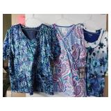 APPEARS NEW - Landau & Med Couture Medical Scrub Tops (Size XL) Lot of 3