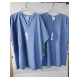 APPEARS NEW - Landau Unisex Reversible Dolman Sleeve V-Neck Scrub Top  Style 7502 (Size Large/Tall)