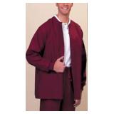 APPEARS NEW - ScrubZone Wine Medical Snap Front Jacket (Size Small)