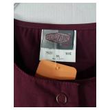 APPEARS NEW - ScrubZone Wine Medical Snap Front Jacket (Size Small)