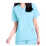 APPEARS NEW - Landau Medical Scrub Top Light Blue (Size Large)