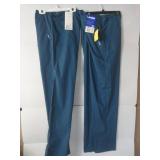 APPEARS NEW - Landau Style 7610 Caribbean Blue Scrub Pants (Size XS) 2 Pack