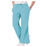 APPEARS NEW - Landau Flare Leg Scrub Pants - Turquoise (Size XL) Style 8335
