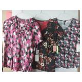 APPEARS NEW - KOI, Landau & KD110 Medical Scrub Tops (Size Medium) Lot of 3