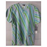 APPEARS NEW - Medical Scrubs Set - Floral and Striped Patterns (Size Small) Lot of 3