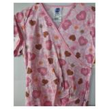 APPEARS NEW - Landau & WS Gear Medical Scrub Tops Bundle - Floral and Heart Prints (Size XS) Lot of 3