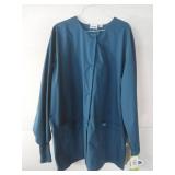 APPEARS NEW - Landau Women s Snap Front Warm-up Scrub Jacket (Size XL)