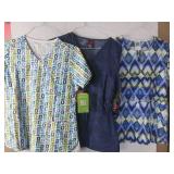APPEARS NEW - Bio, EckoRed, WS Gear Medical Scrub Top Bundle - (Size Small) Lot of 3