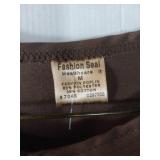 APPEARS NEW - Fashion Seal Healthcare Brown Snap Front Jacket (Size Medium)