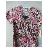APPEARS NEW - WS Gear, Bio & Med Couture Brand Floral Print Medical Scrub Top Collection (Size Small) Lot of 3