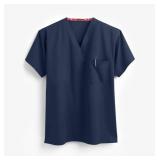 APPEARS NEW - Fashion Seal Healthcare Navy Blue Scrub Top (Size XS)