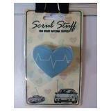 APPEARS NEW - Scrub Stuff EKG Heart Antenna Topper - Blue Heart