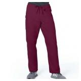 APPEARS NEW - Landau Unisex Straight Leg Scrub Pant Style 85221 Wine & 83222 Wine (Size Small) 2 Pack
