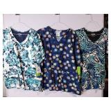 APPEARS NEW - Landau Medical Scrub Tops Collection (Size 2XL) 3 Pack