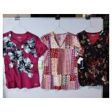 APPEARS NEW - Landau & Jockey Medical Scrub Tops Bundle (Size Small) 3 Pack