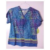 APPEARS NEW - Landau, Peaches & BIO Medical Scrub Tops Bundle (Size Medium) 3 Pack