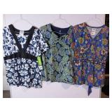 APPEARS NEW - Landau Medical Scrub Tops Bundle (Size XL) 3 Pack