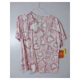 APPEARS NEW - MC2 Floral Print Medical Scrub Top Collection (Size XL) 3 Pack