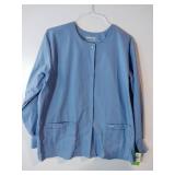 APPEARS NEW - Landau Blue Medical Scrub Jacket (Size XLG) 7525 BCP