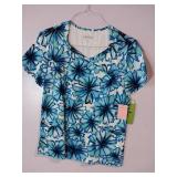 APPEARS NEW - Landau & Fundamentals Medical Scrub Tops - Multi-Pattern Set (Size Medium) 3 Pack