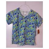 APPEARS NEW - Landau & Fundamentals Medical Scrub Tops - Multi-Pattern Set (Size Medium) 3 Pack