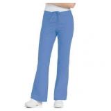 APPEARS NEW - Landau Womens Natural Flare Leg Scrub Pant  Style 8335 BCP (Size Small) 2 Pack