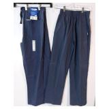 APPEARS NEW - Landau Unisex Reversible Drawstring Scrub Pant Style 7602BNP (Size XS) 2 Pack