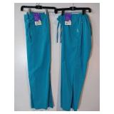 APPEARS NEW - Landau Flare Leg Medical Scrub Pant Style 8335 MEBP (Size Large) 2 Pack