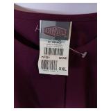 APPEARS NEW - Scrub Zone  Medical Jacket (Size 2XL) Style 75121 Wine