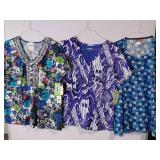 APPEARS NEW - Landau & DickiesMedical Scrub Tops Bundle (Size XLG) 3 Pack