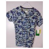APPEARS NEW - Fundamentals, ScrubZone & WS Gear Scrub Top Collection - Floral and Geometric Prints (Size Small) 3 Pack