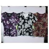 APPEARS NEW - Landau Medical Scrub Tops Collection (Size Small) 3 Pack