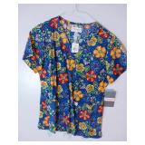APPEARS NEW - Peaches, Koi & Landau Medical Scrub Tops Collection (Size Medium) 3 Pack