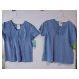 APPEARS NEW - Landau Medical Scrub Tops (Size Large) 2 Pack Style 8149 BCP & 8125 BCP