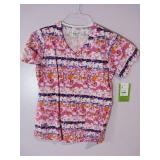 APPEARS NEW - Peaches & Bio Uniform Medical Scrub Top Collection (Size Small) 3 Pack