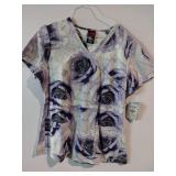 APPEARS NEW - Landau, EckoRed & eLan Medical Scrub Top Bundle Piece Print Collection (Size Medium) 3 Pack