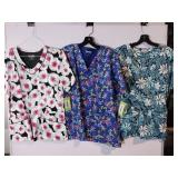 APPEARS NEW - Landau Medical Scrub Tops Collection (Size Large) 3 Pack