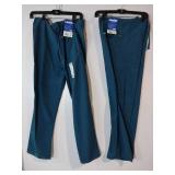 APPEARS NEW - Landau Unisex Reversible Drawstring Scrub Pants Style 7602 CBP (Size XS) 2 Pack