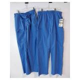 APPEARS NEW - Landau Essentials Comfort Seven Pocket Elastic Waist Drawstring Cargo Scrub Pant Style 8555 BEP & Fashion Seal Style 7234 (Size Medium) 2 Pack