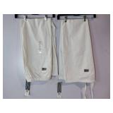 APPEARS NEW - Landau Unisex Straight Leg Scrub Pant Style 85221 White & 85222 White (Size 2XL) 2 Pack
