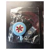 APPEARS NEW - Medical & Floral Clip-On Retractable Badge Reel Set (Includes 2)