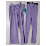 APPEARS NEW - Landau Flare Leg Pant Scrub Bottoms Style 8335 WPP (Size XS) 2 Pack