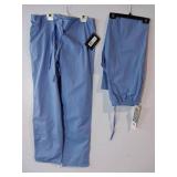 APPEARS NEW - ScrubZone Scrub Pants Style 83222 CEIL & Dickies Style 50106A CBL (Size XS) 2 Pack