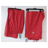 APPEARS NEW - Landau Unisex Straight Leg Scrub Pant Style 85221 RED & Style 83222 RED (Size 2XL) 2 Pack