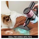 45KPA Powerful Cordless Vacuum Cleaner, 8-in-1 Lightweight Stick Vacuum with Green Light & Anti-Tangle Brush, for Carpet Pet Hair Tile Hardwood Floor Retail $114