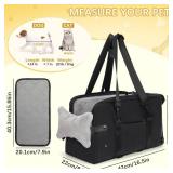 PetsHome Console Dog Car Seat for Small Dogs, Premium PU Leather Dog Booster Seat Portable Pet Car Seat with Double Fixation Seat Belts, Storage Pockets, Soft Pillow, Safety Leash-Black - Retail: $29