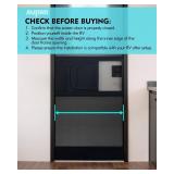 Aupar Aluminum Alloy RV Entry Screen Door Grille Adjusts from 22\'- 31.5\', Adjustable RV Door Screen Protector, Black - Retail: $47
